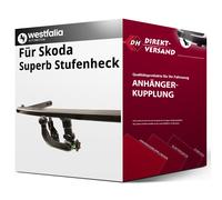 Westfalia Anhängerkupplung abnehmbar Kugelstange von unten gesteckt - SKODA OCTAVIA II Combi