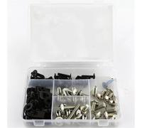 Für Suzuki DL650 Für V-Strom 650 2017-2024, Komplettes Verkleidungsschrauben-Set, Stahlblechmuttern, Verkleidungsklammern, Seitliche Abdeckmuttern(Silber)