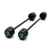 Für Suzuki Für GSX-S1000 Für GSX-S1000F 2015-2023 Motorrad Vorne Und Hinten Rad Gabel Achse Sliders Crash Protektoren Fallende Stoßstange(GRÜN)