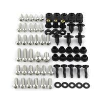 Für Suzuki Für GSX1300R Hayabusa 2008-2018, Komplettes Komplettes Verkleidungsschrauben-Set, Clips, Muttern, Edelstahl(Silber)