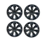 Für Tesla Für Modell Für Y 2018-2024 4 STÜCKE 19 Zoll Radkappen Autoersatz Radkappe Radkappe Vollrandabdeckung Zubehör(Sliver Black)