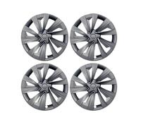 Für Tesla Für Modell Für Y Für Juniper 2025 4PCS 19 Zoll Radkappe Ersatzradnabenkappe Vollfelgenabdeckung Zubehör(Gun Grey)