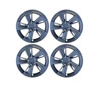 Für Tesla Für Modell Für Y Für Juniper 2025 4PCS 19 Zoll Radkappe Ersatzradnabenkappe Vollfelgenabdeckung Zubehör(Grey Black)