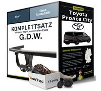 GDW Anhängerkupplung abnehmbar Kugelstange von hinten gesteckt - CITROËN BERLINGO