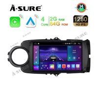 Für Toyota Yaris 2011-2018 Android 14 Autoradio GPS NAVI BT WIFI RDS FM 2+64GB