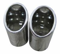 Für viele Fahrzeuge 2x Premium Endrohre Chrom Auspuff Original Qualität 60-66mm