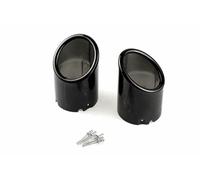 Für viele Fahrzeuge 2x Premium Endrohre Schwarz Auspuff in Original Qualität