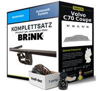 Für VOLVO C70 Coupe I Anhängerkupplung abnehmbar +eSatz 7pol uni 03.1997-09.2002