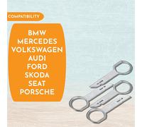 Für VW Audi Ford Autoradio Ausbau Schlüssel Bügel Entriegelung Werkzeug passt