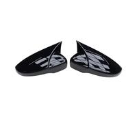 Für VW Für Golf 6 MK6 Für GTI Für GTD 2009 2010 2011 2012 2013 2x Außenspiegelkappen In Carbon-Optik Spiegelkappe Gehäuse(Schwarz)
