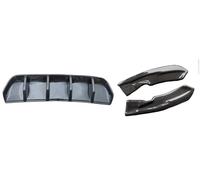 Für VW Für Tiguan R MK2 Facelift 2020-2023 Hinten Chassis Diffusor Körper Kits Tuning Auto Stoßstange Lip Spoiler Seite Splitter Auto Heckstoßstange Diffusor(Carbon Look 3)