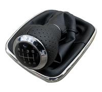 Für VW Golf 4 IV 98-05 VW Bora 6-Gang Lochleder Schaltknauf Knauf Schwarz Chrom
