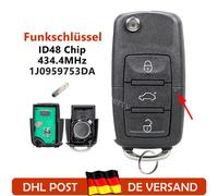Für VW Golf IV Polo Bora Passat 3 Tasten Auto Funk Schlüssel Klappschlüssel