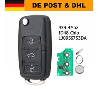 Für VW Golf IV Polo Bora Passat Klapp Schlüssel 3 Tasten Auto Funk Schlüssel