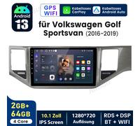 Für VW Golf Sportsvan 2016-2019 DAB+ Carplay 2+64G Autoradio Android 13 GPS Navi