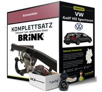 Für VW Golf VII Sportsvan Typ AM1 Anhängerkupplung schwenkbar +eSatz 7pol 14-