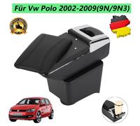 Für VW Polo 2002-2009（9N/9N3）Mittelkonsole Leder Schwarz Passform Armlehne DHL