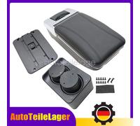 Für VW Polo 2002-2009 9N/9N3 Mittelkonsole Leder Schwarz Passform Armlehne Neu