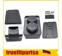 Für VW Polo 9A 9N 02-09 Mittelkonsole Leder Schwarz Passform Armlehne