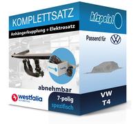 Für VW T4 08.98-06.03 WESTFALIA Anhängerkupplung abnehmbar + 7polig E-Satz neu