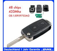 Für VW T4 T5 Golf Polo Lupo Bora Funk Schlüssel Fernbedienung 2 Tasten Ersatz