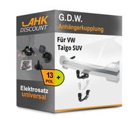Für VW Taigo SUV 11.21- G.D.W. Anhängerkupplung abnehmbar + 13polig E-Satz NEU