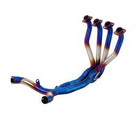 Für Z1000 2010-2020 Modifizierter Motorrad-Auspuff Mit Doppeltem Auslass-Schalldämpfer Vorne Link Fächerkrümmer(B)