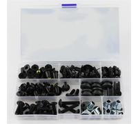 Für ZX-6R Für ZX-6RR 2003 2004, Komplettes Verkleidungsschrauben-Set, Clips, Geschwindigkeitsmuttern, Motorrad(Schwarz)