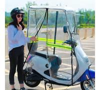 FUfIzU Regenschirm für Roller, Batterie-Auto-Überdachung, Universal-Motorroller-Abdeckung, Mobilität, Sonnenschutz, Regenschutz, Weiß, A