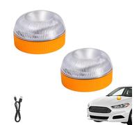 FUFRE V16 Warnleuchte Auto mit Magnetfuß, 360° LED Blinklicht, Wasserdicht IP54, Ersatz für Warndreieck, Pannendreieck 2026, Entspricht der EU-Norm IDADA 21020060, für Auto Motorrad Wohnmobil LKW (F)