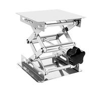 Fulushou Laborhubtisch Edelstahl Scientific Lab Jack 100 x 100mm Laborhubständer Hebeplattform Scherenhebebühne für Wissenschaftsexperiment, Tragkraft 10 kg