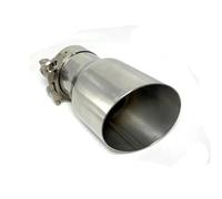 FUNFOB Auspuffblenden 1 Stück 304 Edelstahl Universal-Automobil-Auspuffrohr-Schalldämpfer Auto-Modifikationszubehör Auspuffblende(60MM IN 101MM Out)