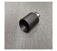 FUNFOB Auspuffblenden 1 Stück Mattschwarzes Edelstahl-Schalldämpfer-Endrohr Universal-Auspuffrohr Für VW Für GTI MK7 Für Golf 7 Auspuffblende(60MM IN 114MM Out)