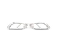 FUNFOB Auspuffblenden Für Mercedes Für Benz E Klasse CLE W214 2024 + E260 300 Für AMG Edelstahl Schwanz Schalldämpfer Auspuffrohr Ausgang Abdeckung Trim Auspuffblende(Silber)