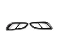 FUNFOB Auspuffblenden Für Mercedes Für Benz E Klasse CLE W214 2024 + E260 300 Für AMG Edelstahl Schwanz Schalldämpfer Auspuffrohr Ausgang Abdeckung Trim Auspuffblende(Schwarz)