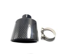 FUNFOB Auspuffblenden Ovale Abgeschrägte Carbon-Schwarz-Auspuffspitzen. Glänzende Schalldämpfer-Auspuffspitze Für Universal-Carbon-Schalldämpferrohre Auspuffblende(ID 76mm-OD 105mm)