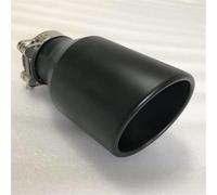 FUNFOB Auspuffblenden Schalldämpfer Modifiziertes Endrohr Edelstahl Schwarz Großes Kaliber 115 Universal-Endrohr Matte Auspuffspitzen Auspuffblende(51MM IN-101MM Out)