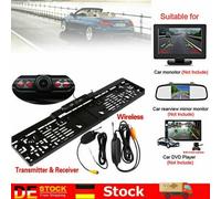 Kabellos Einparkhilfe Rückfahrkamera kennzeichen Nummernschild Funk 170° IR LED