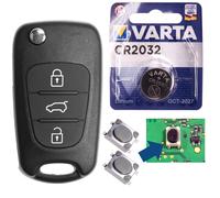 Funk Fernbedienung Gehäuse für Hyundai Auto Schlüssel + Mikrotaster + Batterie