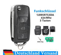 FUNK SCHLÜSSEL 1J0959753DA 434.4Mhz PASSEND FÜR VW GOLF SKODA SEAT + ID48 CHIP