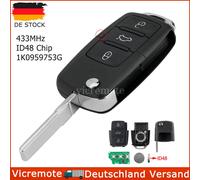 Funk Schlüssel 433MHz für VW Golf Touran Caddy Jetta Golf Seat Skoda 1K0959753G