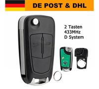 Funk Schlüssel Ersatz Schlüssel 433MHz für Opel Corsa D Transponder ID46 Chip