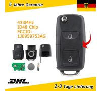 Funk Schlüssel ID48 433MHz für VW Golf 4 IV Bora Polo Skoda Seat 1J0959753AG CF
