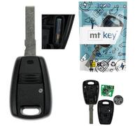 Funk Schlüssel Zündschlüssel Schwarz 434MHZ +Transponder ID48 +Rohling SIP22 1 Tasten kompatibel mit FIAT Doblo 223 01-10 Palio I Punto 199 05-09 Ablea 05-12 Autoschlüssel