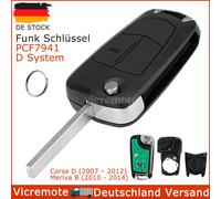 Funkschlüssel Ersatz Schlüssel 433MHz für Opel Corsa D Transponder ID46 Rohling