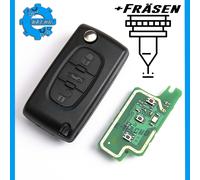 FUNKSCHLÜSSEL FÜR PEUGEOT 207 208 307 308 407 EXPERT 433MHz ID46 + FRÄSEN