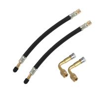 FunWorth Reifenventil Verlängerung Set, Autoventil Adapter 90° + 210mm Ventilverlängerung aus Gummi & Messing, für Auto, Motorrad, Fahrrad, Scooter und LKW (90° + 210mm)