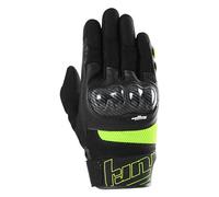 Furygan Galax EVO - Motorradhandschuhe Herren - Sommer Leicht Atmungsaktiv - Handflächenschutz Leder - Belüftung Belüftet - Touchscreen - Sensorbildschirm, Schwarz-Neongelb