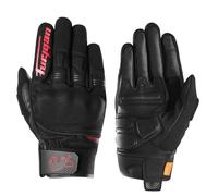 Furygan Jet D3O EVO - Motorradhandschuhe für Herren - 100% Lederhandfläche - Komfort - Sommerhandschuhe - Atmungsaktiv & Leicht - Bildschirmkompatibel - Touch Screen, Schwarz-rot