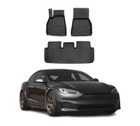 Fußmatten Gummimatten für Tesla Model S 2021-2026 OMAC Premium 3D Schwarz TPE 3x